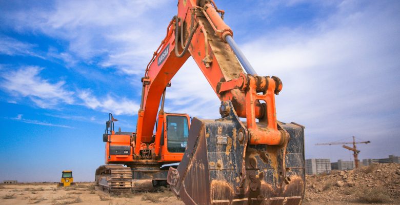 Engin de chantier utilisé lors de travaux de BTP